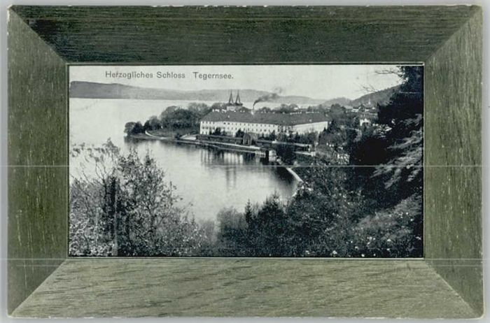 Tegernsee Bayern Schloss Rahmenpostkarte x 1912