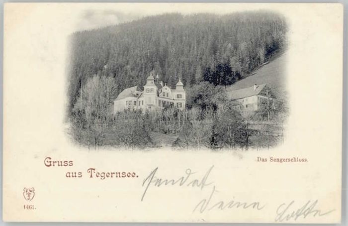 Tegernsee Bayern Sengerschloss ungelaufen ca. 1900