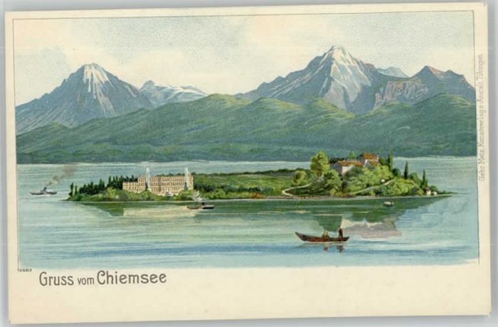 Chiemsee Bayern ungelaufen ca. 1900