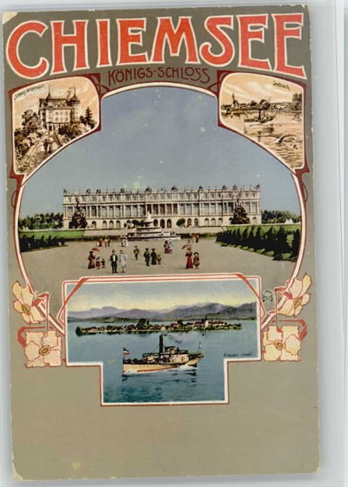 Chiemsee Bayern ungelaufen ca. 1920