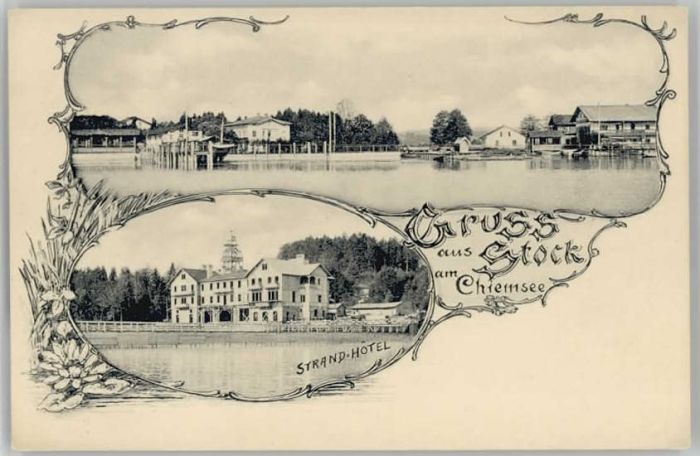 Chiemsee Bayern ungelaufen ca. 1900