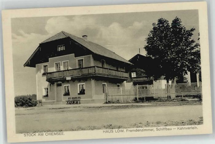 Chiemsee Bayern Haus Loew ungelaufen ca. 1920