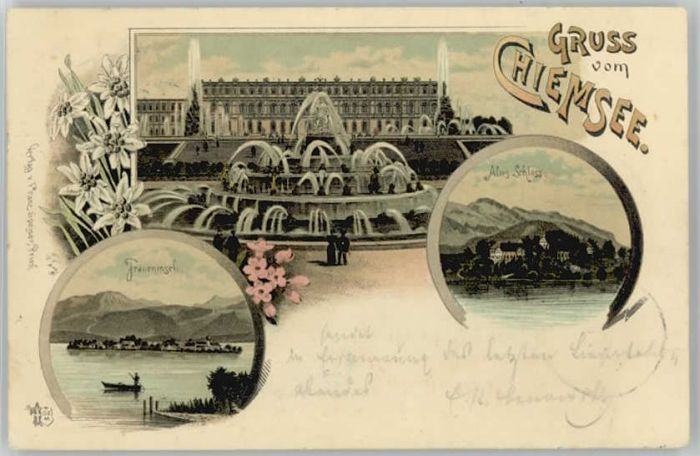Chiemsee Bayern Fraueninsel x 1896