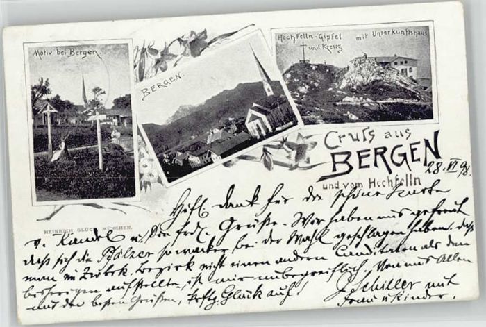 Bergen Chiemgau Hochfelln Unterkunftshaus x 1898