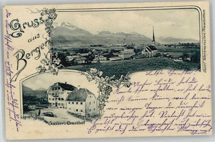 Bergen Chiemgau Bergen Gailers Gasthof x 1899