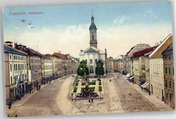 Traunstein Oberbayern Traunstein Stadtplatz x 1914