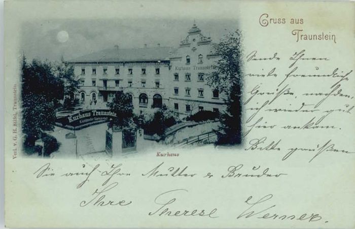 Traunstein Oberbayern Traunstein Kurhaus x 1899