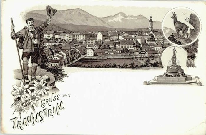 Traunstein Oberbayern Traunstein  ungelaufen ca. 1900