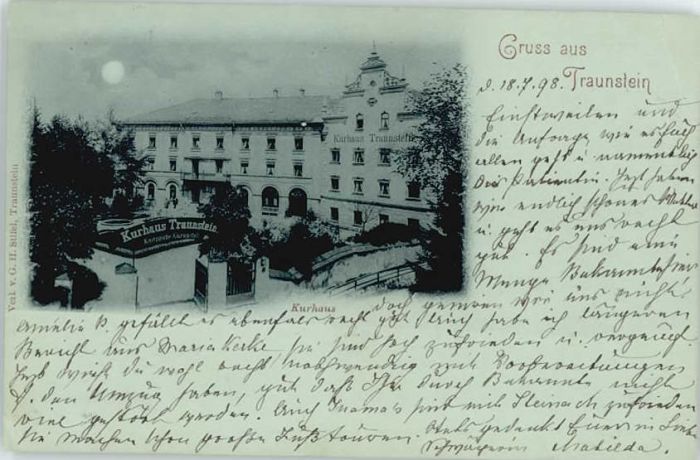 Traunstein Oberbayern Traunstein Kurhaus x 1898