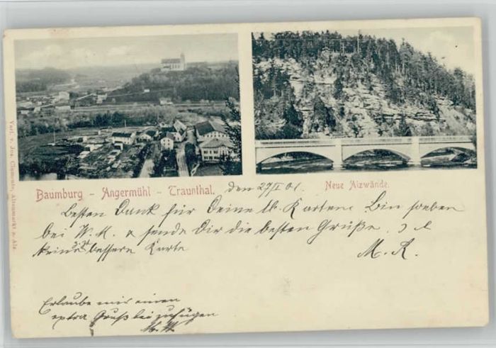 Altenmarkt Alz Baumburg Angermuehle Traunthal x 1901