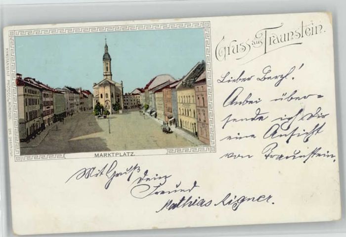 Traunstein Oberbayern Traunstein Marktplatz x 1899
