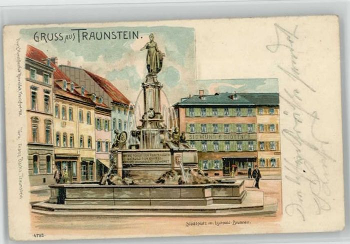 Traunstein Oberbayern Traunstein Stadtplatz x 1900