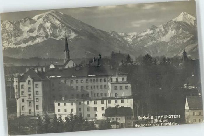 Traunstein Oberbayern Traunstein Kurhaus ungelaufen ca. 1910