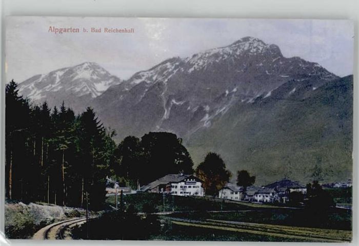 Bad Reichenhall Alpgarten ungelaufen ca. 1910