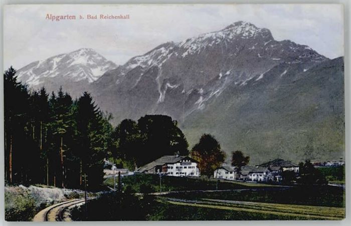 Bad Reichenhall Alpgarten ungelaufen ca. 1910