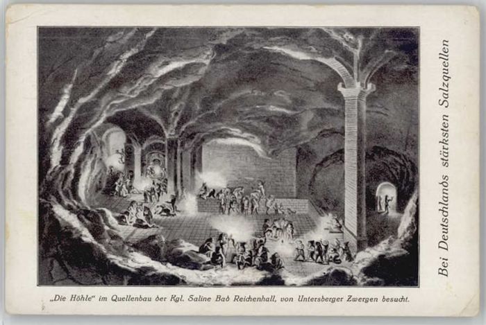 Bad Reichenhall Quellenbau Saline Höhle ungelaufen ca.