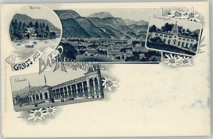 Bad Reichenhall Thumsee Kolonnaden ungelaufen ca. 1900