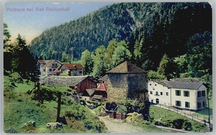 Bad Reichenhall Hallthurm ungelaufen ca. 1910