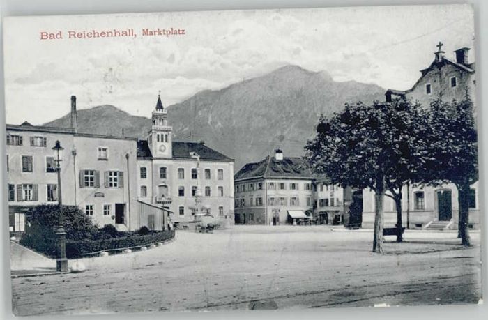 Bad Reichenhall Marktplatz ungelaufen ca. 1910