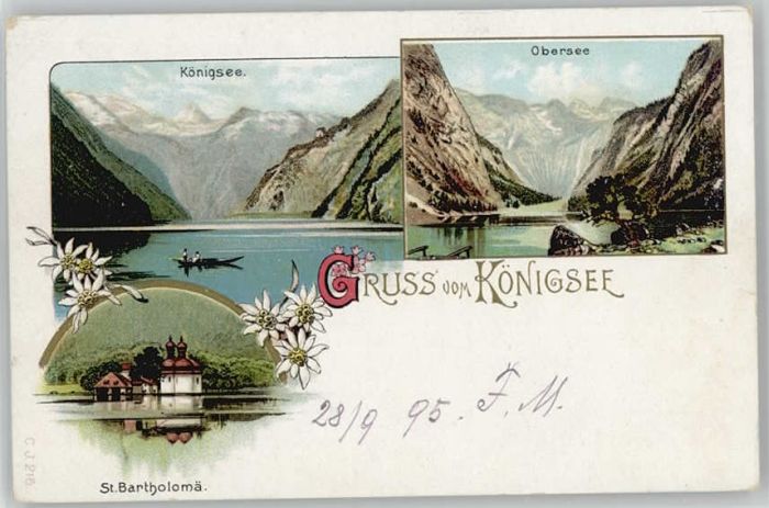 Koenigssee erchtesgaden  o 1895
