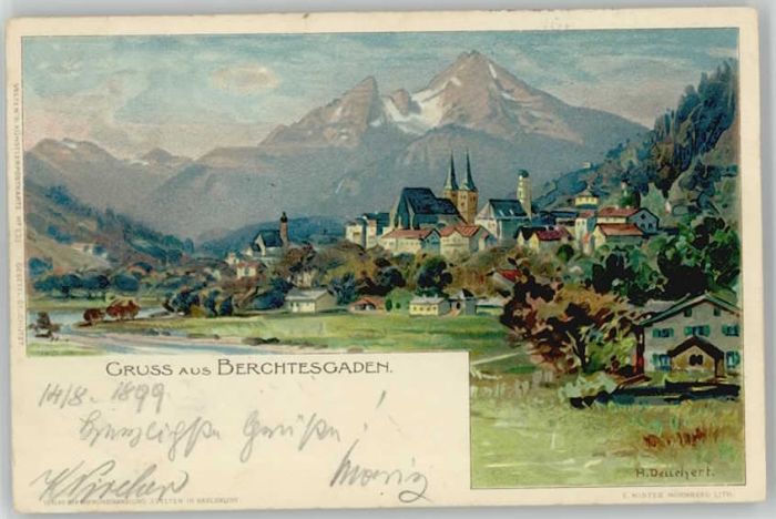 Berchtesgaden KünstlerH. Dellchert x 1899