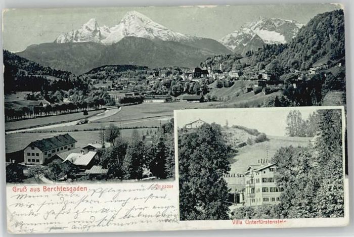 Berchtesgaden Villa Unterfuerstenstein x 1905