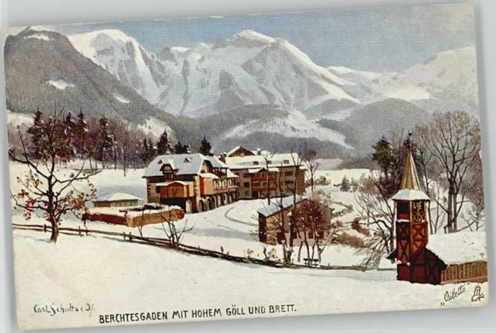 BERCHTESGADEN Bayern KuenstlerCarl Schultze ungelaufen ca. 1920