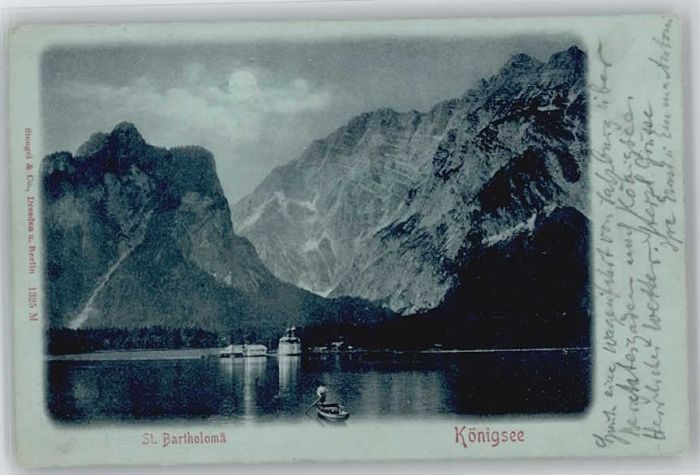 Koenigssee erchtesgaden St. Bartholomä x 1907