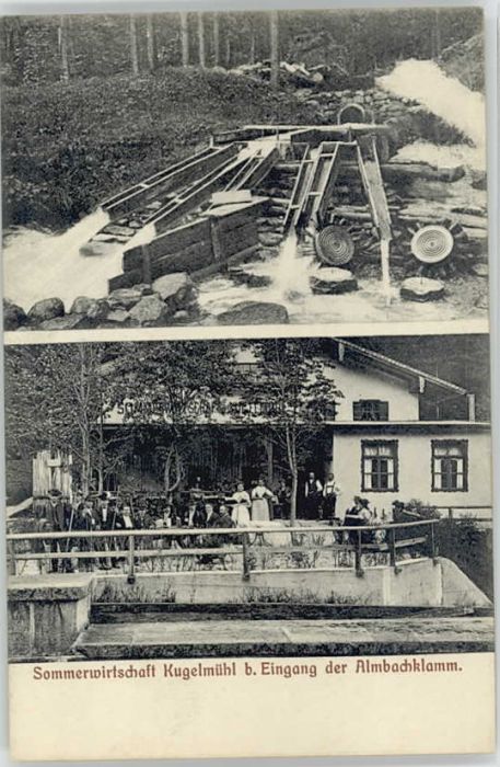 Berchtesgaden Almbachklamm Wirtschaft Kugelmuehl unge