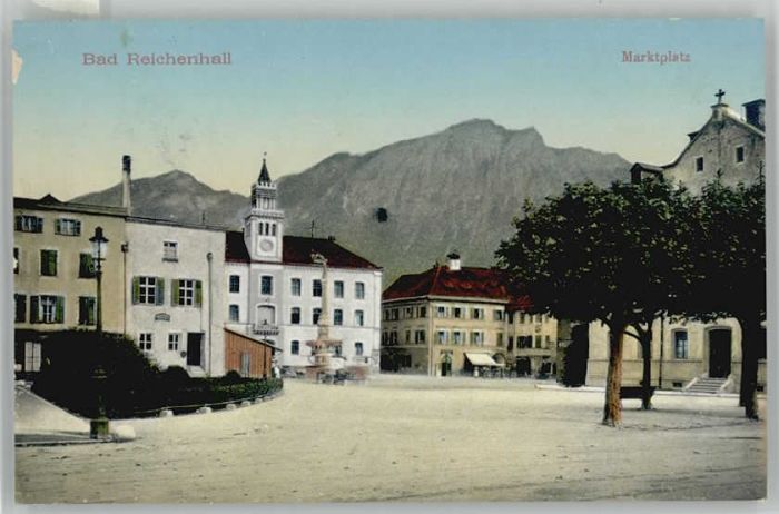 Bad Reichenhall Marktplatz  ungelaufen ca. 1920