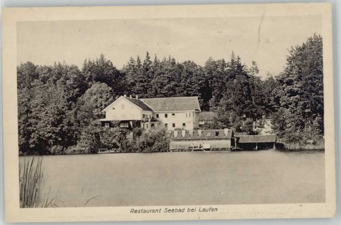 Laufen Salzach Restaurant Seebad ungelaufen ca. 1920