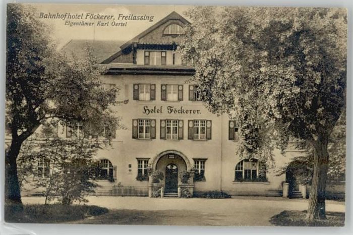 Freilassing Hotel Foeckerer ungelaufen ca. 1910