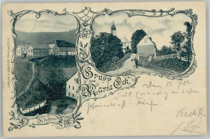 Traunstein Oberbayern Kloster Maria Eck x 1899