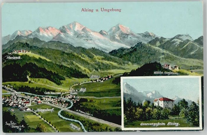 Alzing Traunstein ungelaufen ca. 1920