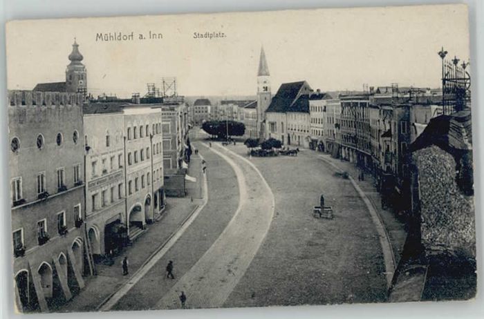 Muehldorf Inn tadtplatz ungelaufen ca. 1910
