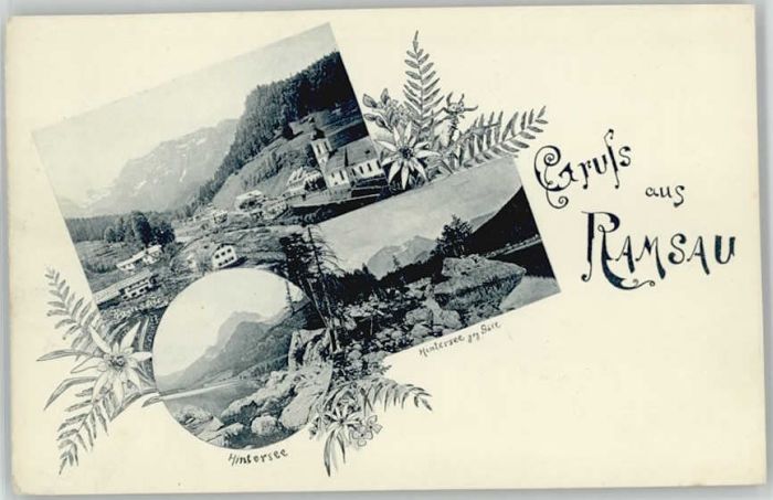 Ramsau Berchtesgaden Ramsau Hintersee ungelaufen ca. 1900