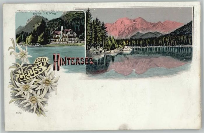 Hintersee Gasthof zur Post ungelaufen ca. 1900
