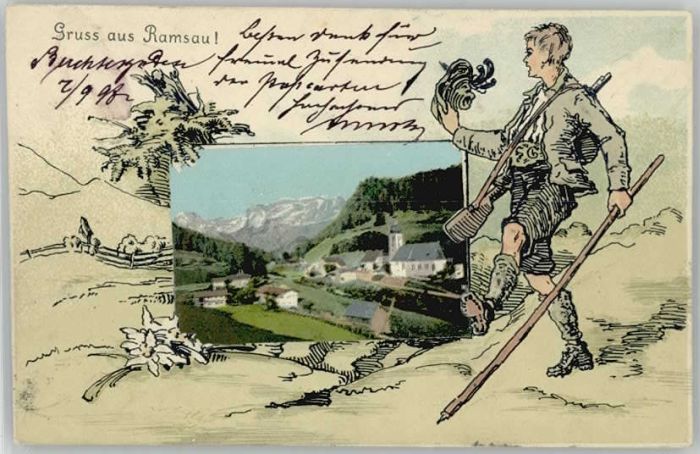 Ramsau Berchtesgaden Ramsau Prägedruck x 1898