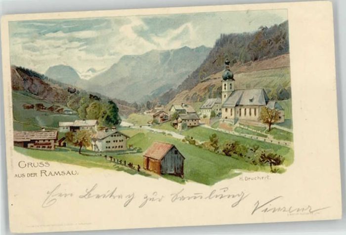 Ramsau Berchtesgaden Ramsau KünstlerH. Deuchert x 1898