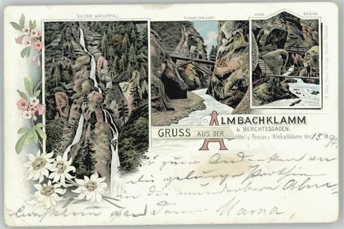 Berchtesgaden Almbachklamm x 1897
