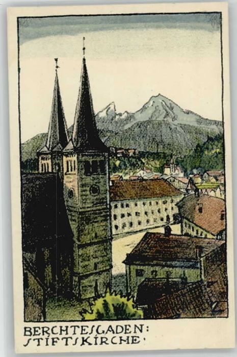 Berchtesgaden Kuenstlerkarte ungelaufen ca. 1920