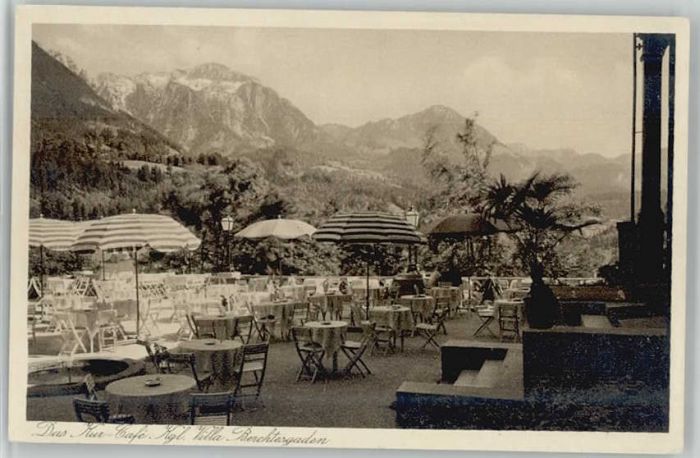BERCHTESGADEN Bayern Cafe Koenigliche Villa ungelaufen ca. 1920