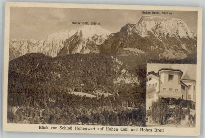 BERCHTESGADEN Bayern Koenigssee Schloss Hohenwart ungelaufen ca. 1920
