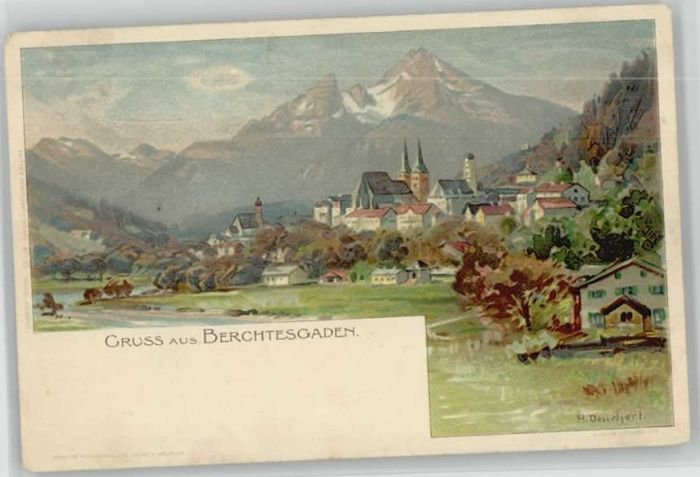 Berchtesgaden KünstlerH. Deuchert ungelaufen ca. 1900