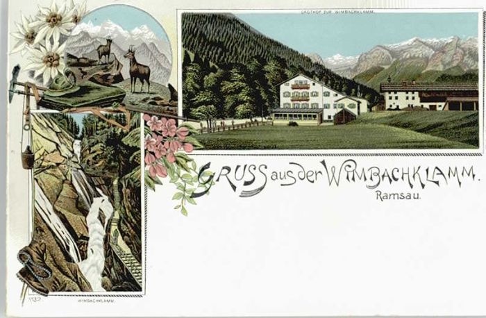 Ramsau Berchtesgaden Ramsau Wimbachklamm Gasthof ungelaufen