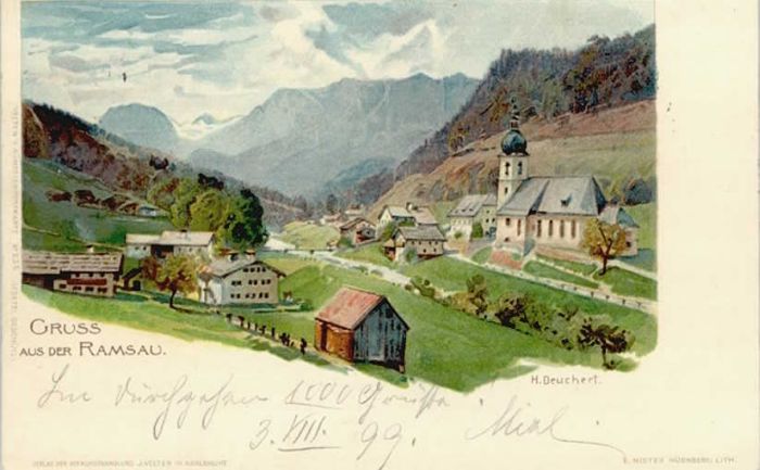 Ramsau Berchtesgaden Ramsau KünstlerH. Deuchert x 1899