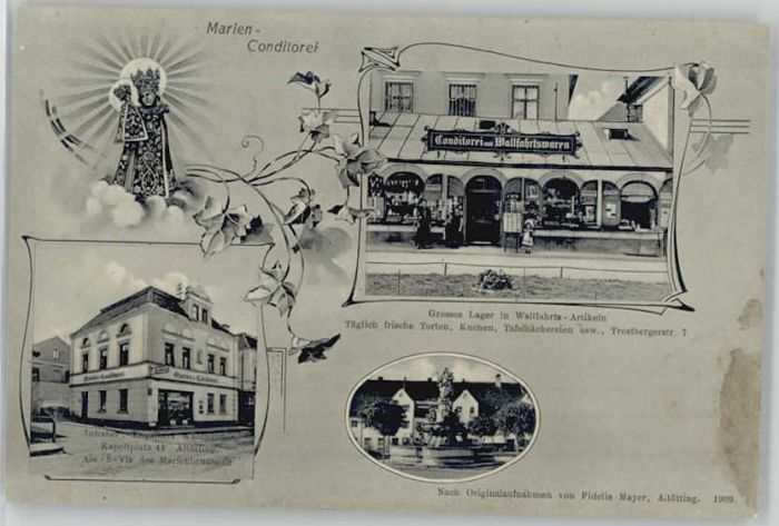 Altoetting arien Conditorei ungelaufen ca. 1910