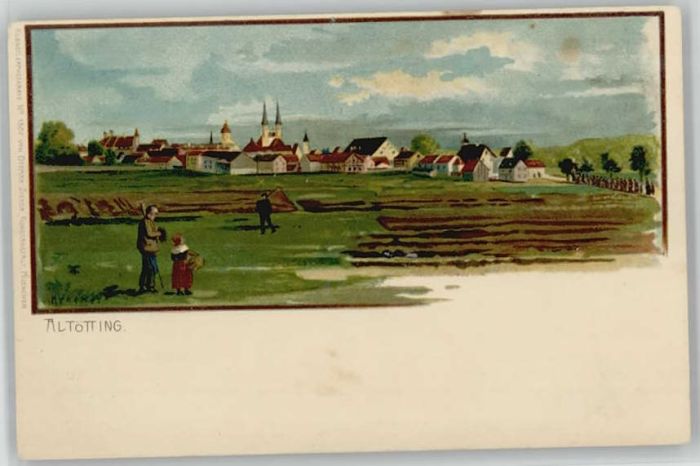 Altoetting uenstlerkarte ungelaufen ca. 1900