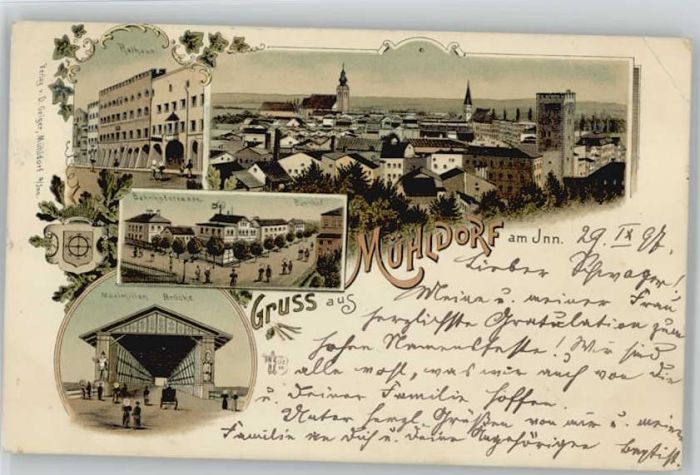 Muehldorf Inn athaus Bahnhofstrasse Maximilianbrücke