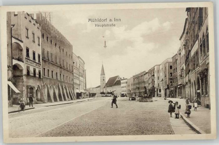 Muehldorf Inn auptstrasse ungelaufen ca. 1920